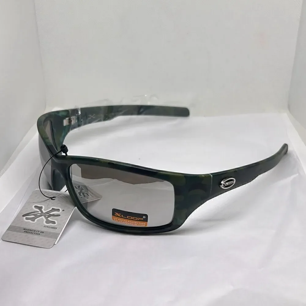 X-Loop Camouflage Mirrored Mens Sunglasses